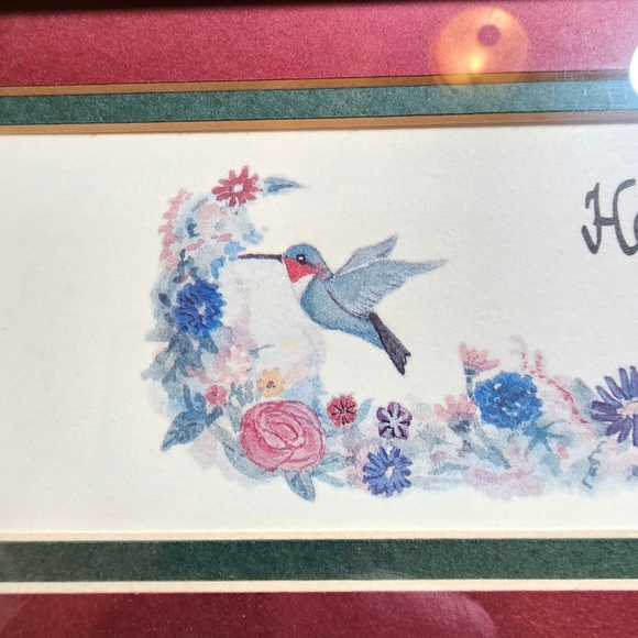 Vintage 1994 Artist D. Sweet "Heart Strings" Matted & Framed Print 16"X6"X0.75" - Picture 3 of 11